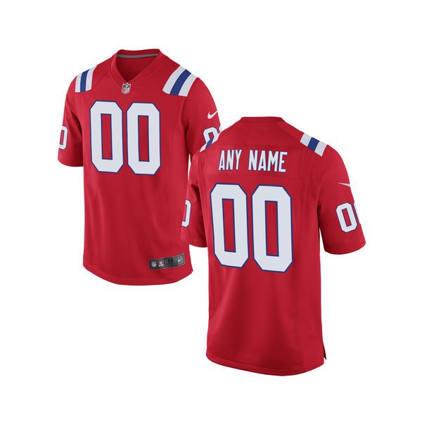Youth New England Patriots Nike Red Custom Alternate Game NFL Jersey->customized nfl jersey->Custom Jersey